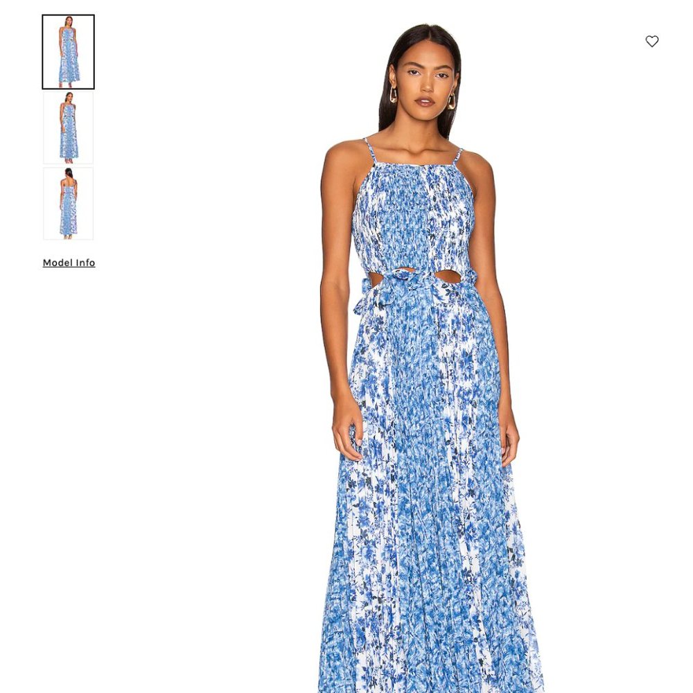 AMUR Holland Tie Pleated Dress